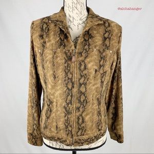 CDC Caren Desiree Co. Vintage Grunge Snake Print Jacket Women's Sz. 8 EUC!